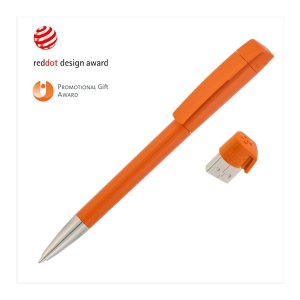 Ручка с флеш-картой USB 8GB «TURNUS M», цвет оранжевый-1