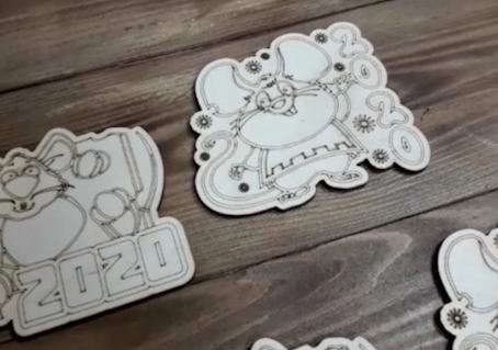 Лазерная резка новогодних игрушек Лазерная резка новогодних игрушек