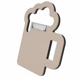 Деревянное меню фигурное, с зажимом