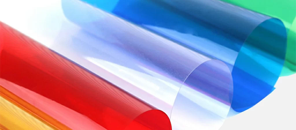 Гибкие цветные прозрачные листы ПВХ