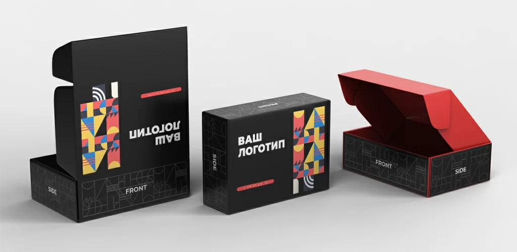 Фирменная коробка с печатью и логотипом