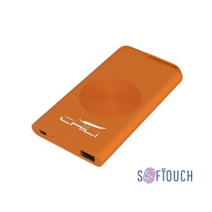 Беспроводное зарядное устройство Theta Wireless, 4000 mAh, цвет «оранжевый»
