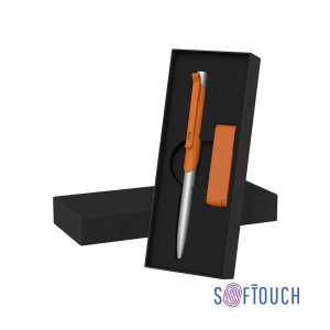 Набор ручка Skil + флеш-карта Case 8 Гб в футляре, покрытие soft touch, цвет «оранжевый»