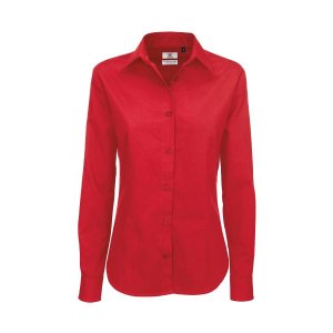 Рубашка женская с длинным рукавом Sharp LSL, women, цвет «темно-красный»