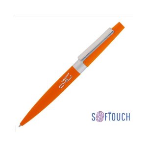 Ручка шариковая Peri, покрытие soft touch, цвет «оранжевый»