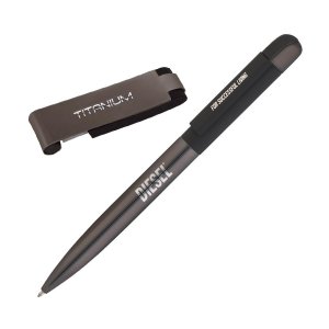Набор ручка + флеш-карта 8 Гб в футляре, цвет «титаниум с черным»