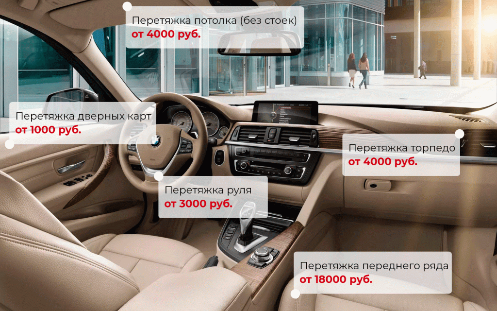 Перетяжка салона автомобиля в России: цена, описание