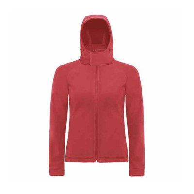 Куртка женская с капюшоном Hooded Softshell, women, цвет «красный»