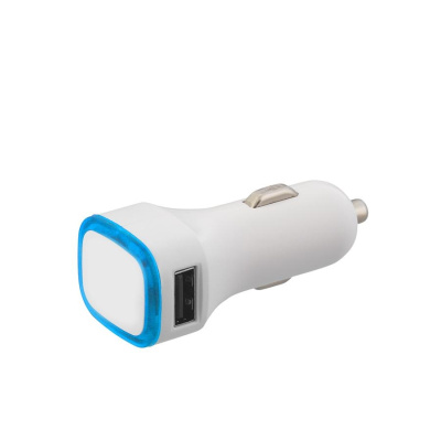 Автомобильное зарядное устройство TWINPOWER с 2-мя разъёмами USB, цвет белый с синим, арт. KP402U-12T