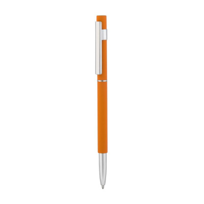 Ручка шариковая Star, покрытие soft touch, цвет «оранжевый»
