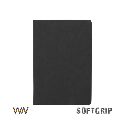 Ежедневник недатированный Флоренция в линейку, покрытие soft grip, А5, цвет черный-1