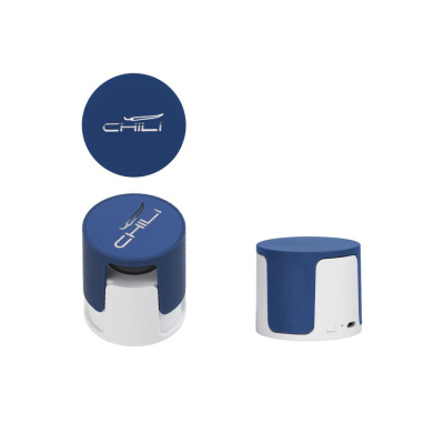 Беспроводная Bluetooth колонка Echo, покрытие soft touch, цвет белый с синим, арт. 6891-121 - 1